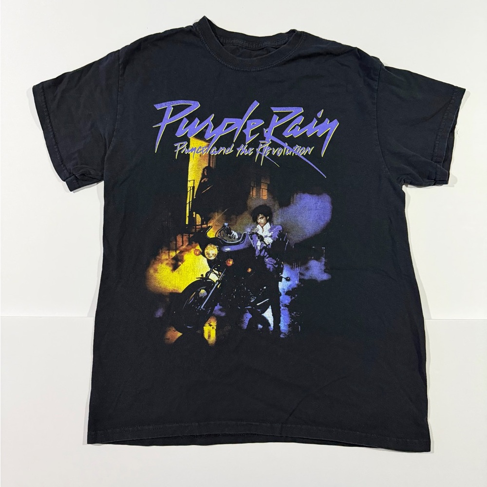 Purple Rain Graphic Short Sleeve Tee - Black